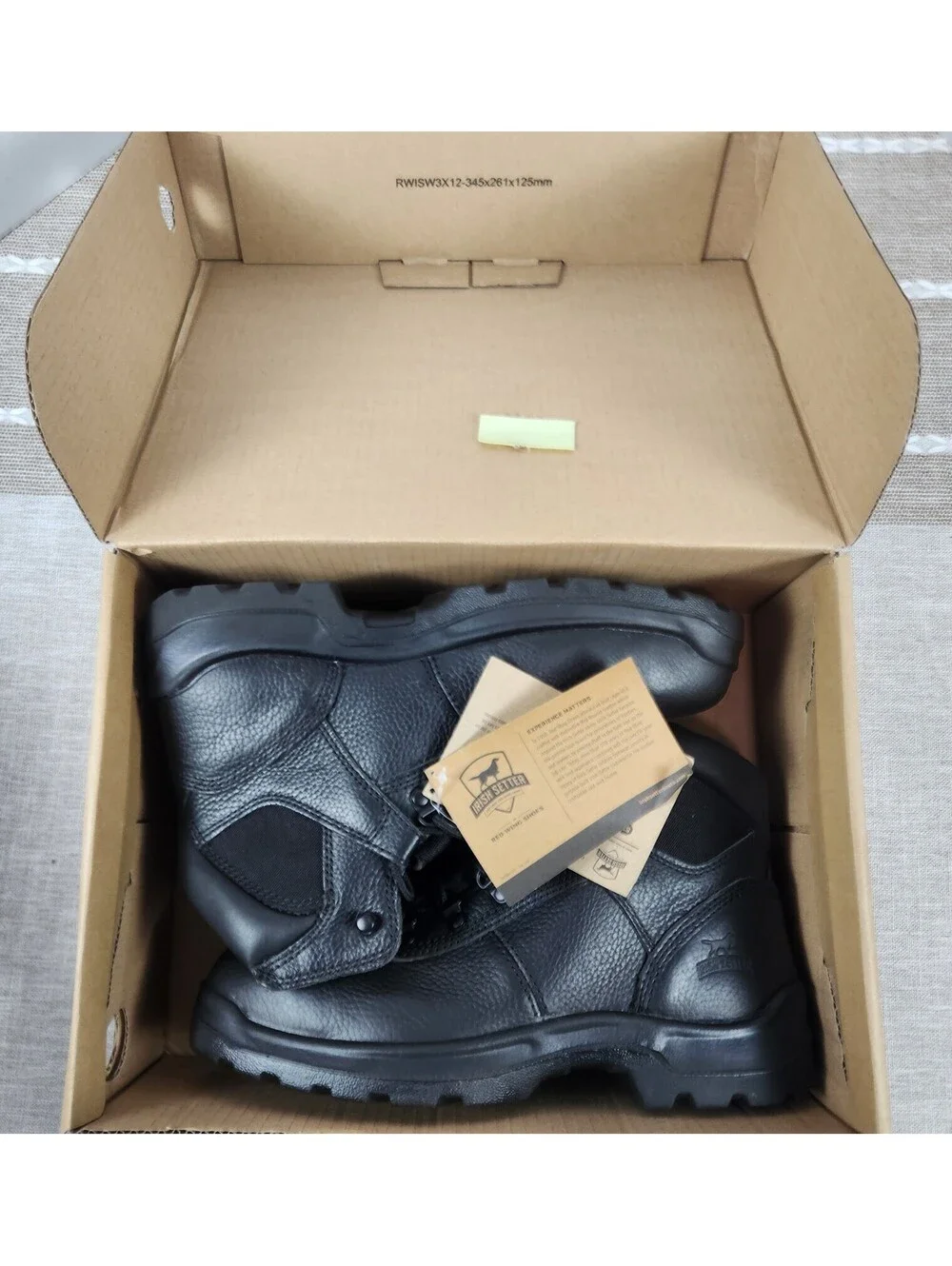 Irish Setter by Red Wing Boots ELY Leather Safety Mens 10.5 D Black Steel Toe